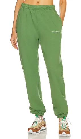 7 Days Active Organic Fitted Sweat Pants in Green