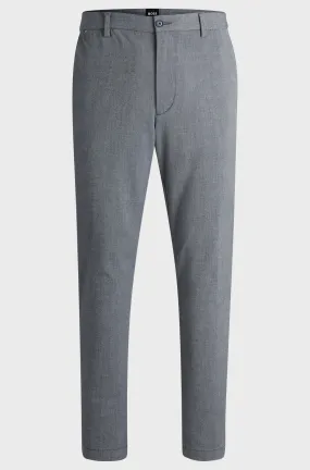 BOSS - H-KANE Blue Regular-fit Trousers In Melange Stretch Panama 50523057 404
