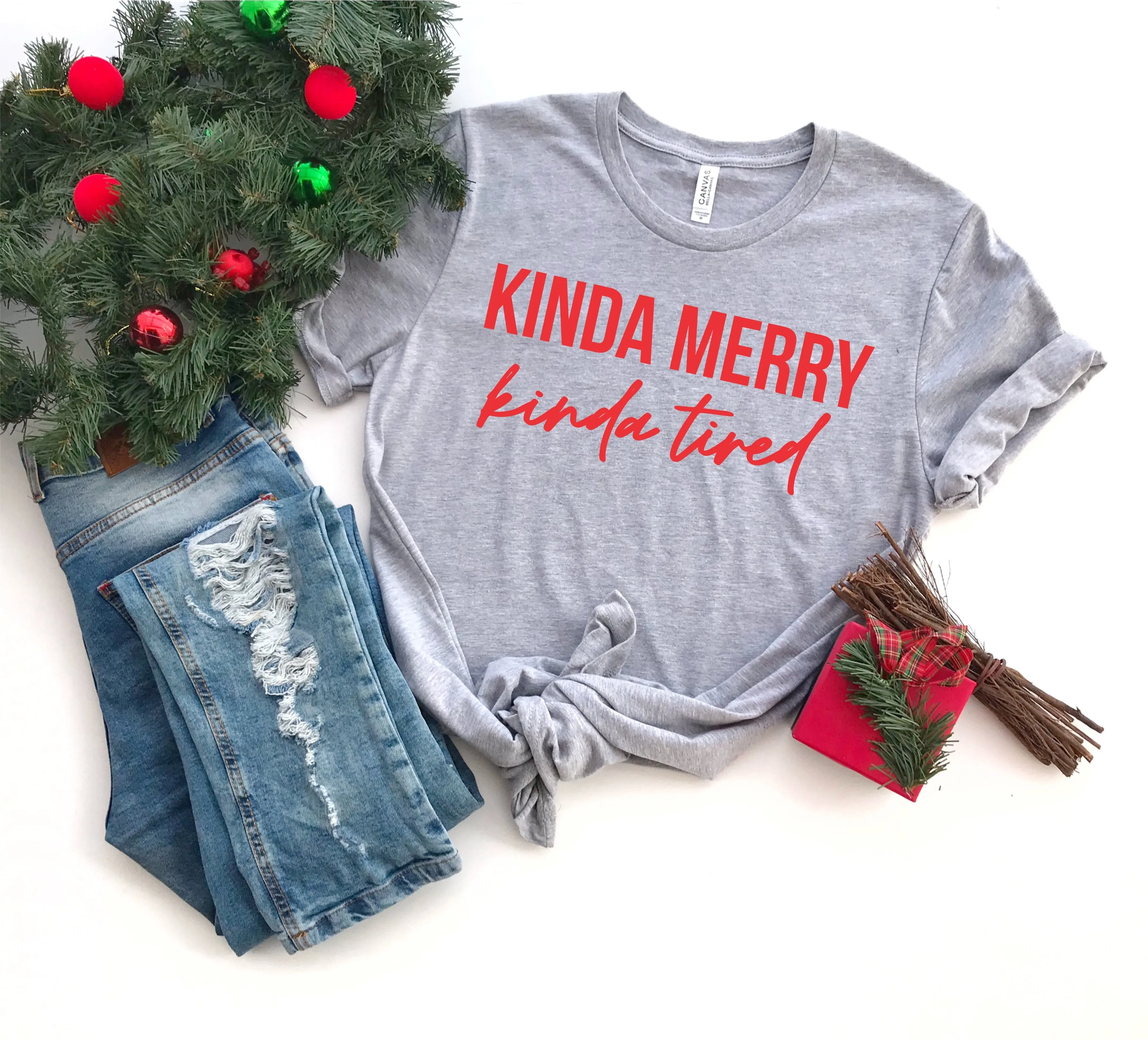 Kinda Merry Kinda Tired | Adult Unisex Tee
