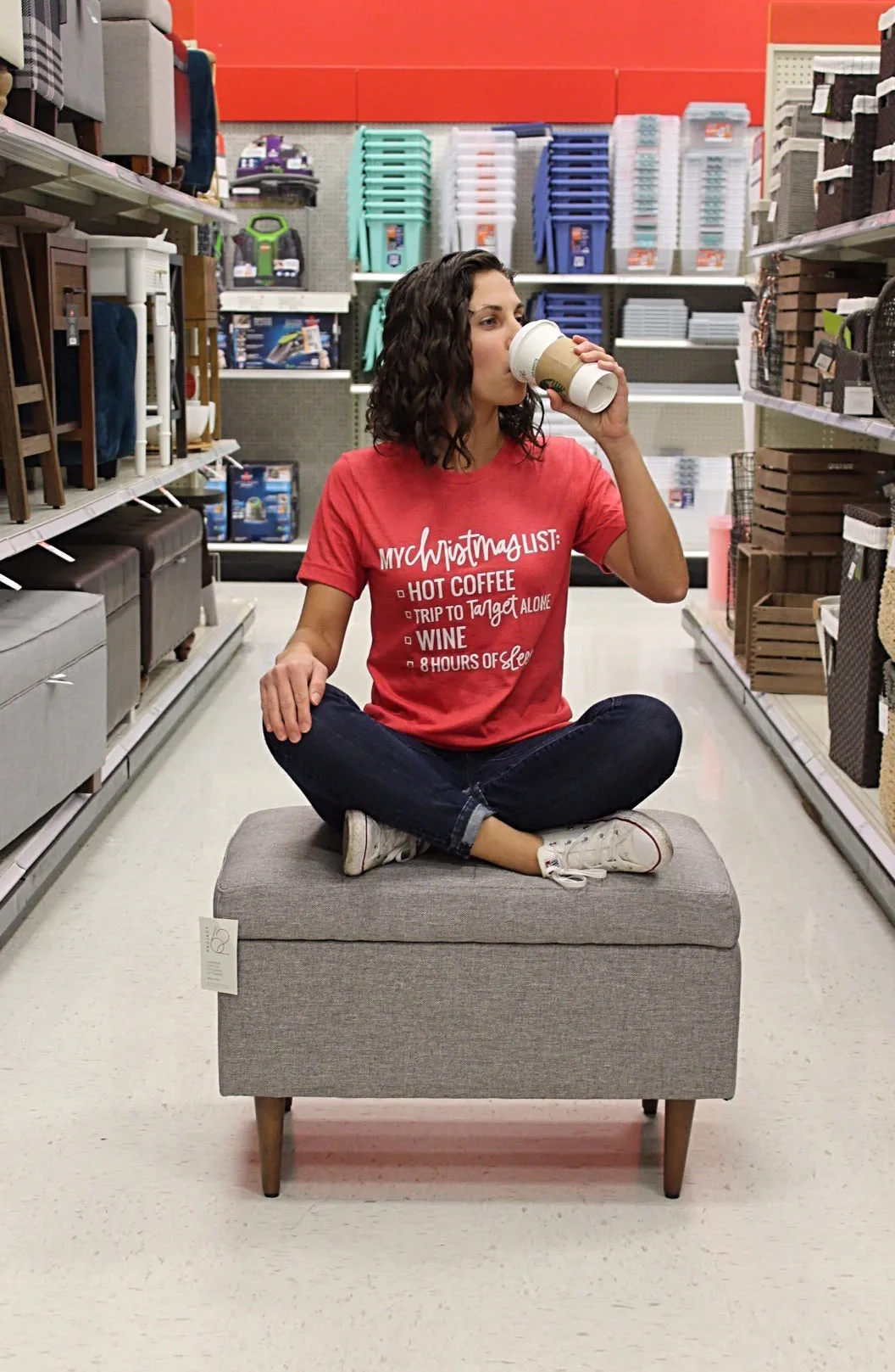 Mama's Christmas List | Heather Red Adult Tee