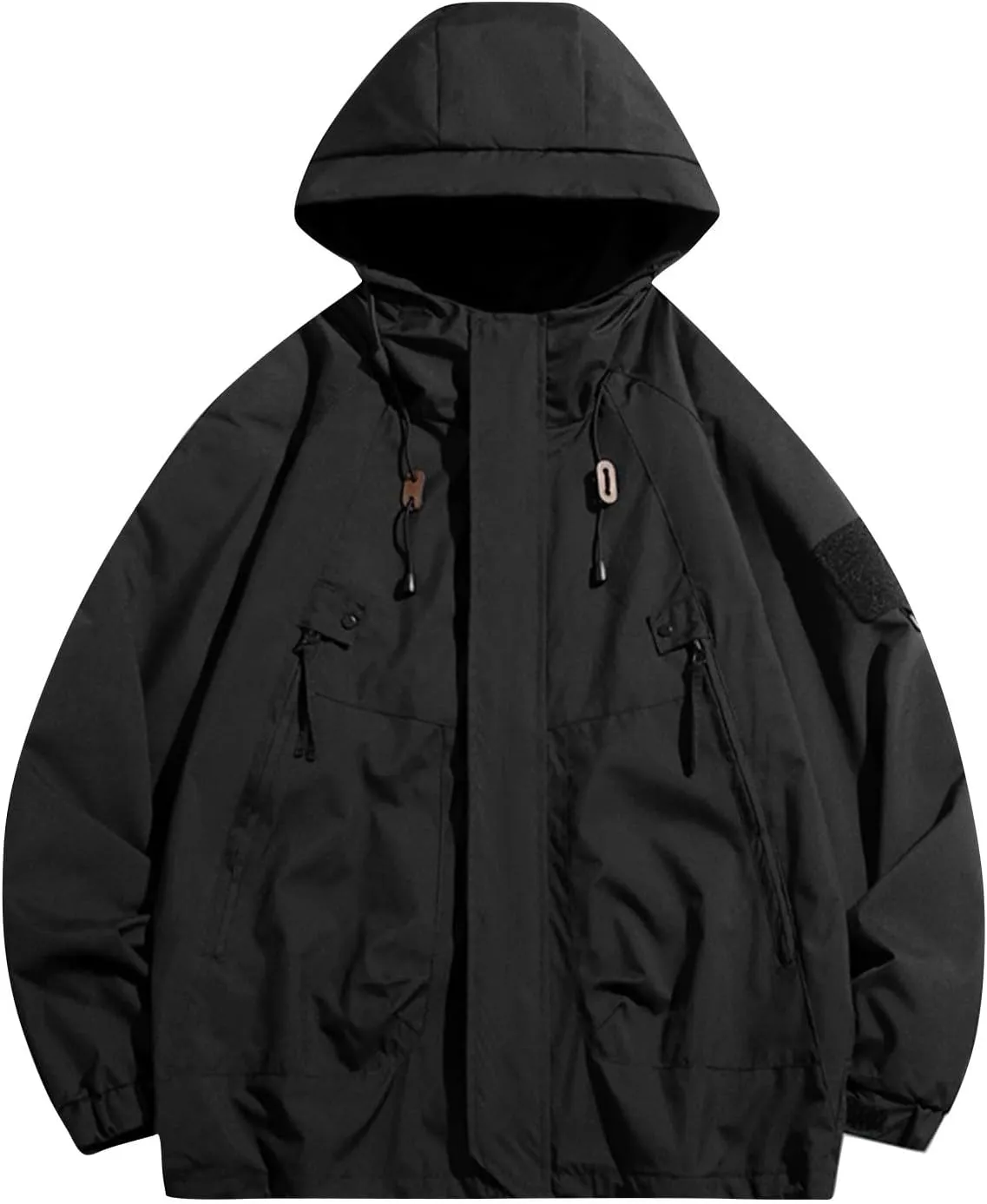 Mens Waterproof Softshell Jacket Windbreaker Raincoats With Hood Spring Zip Up Light Jacket for Golf Hiking Travel