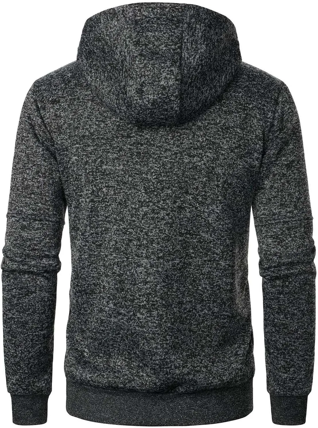 Men's Zip Up Hoodie Thermal Winter Sweatshirt Big and Tall Warm Sweater