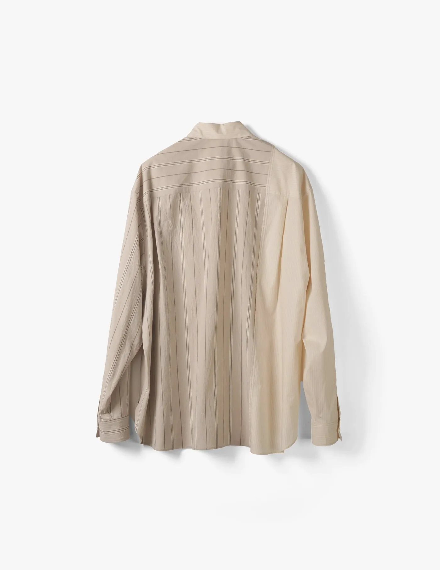 NMSH-003 ASYMMETRIC STRIPE LOOSE FIT SHIRT