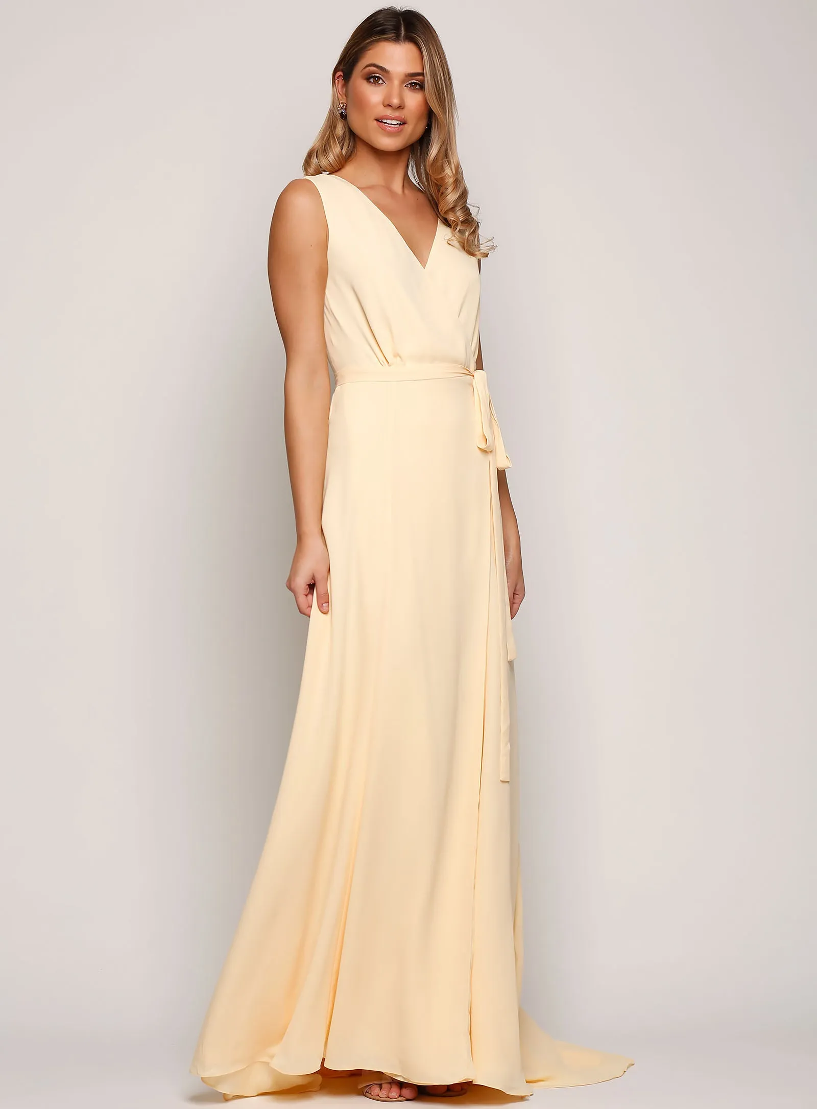 Sleeveless Wrap Gown - Deep Purple - Size 6