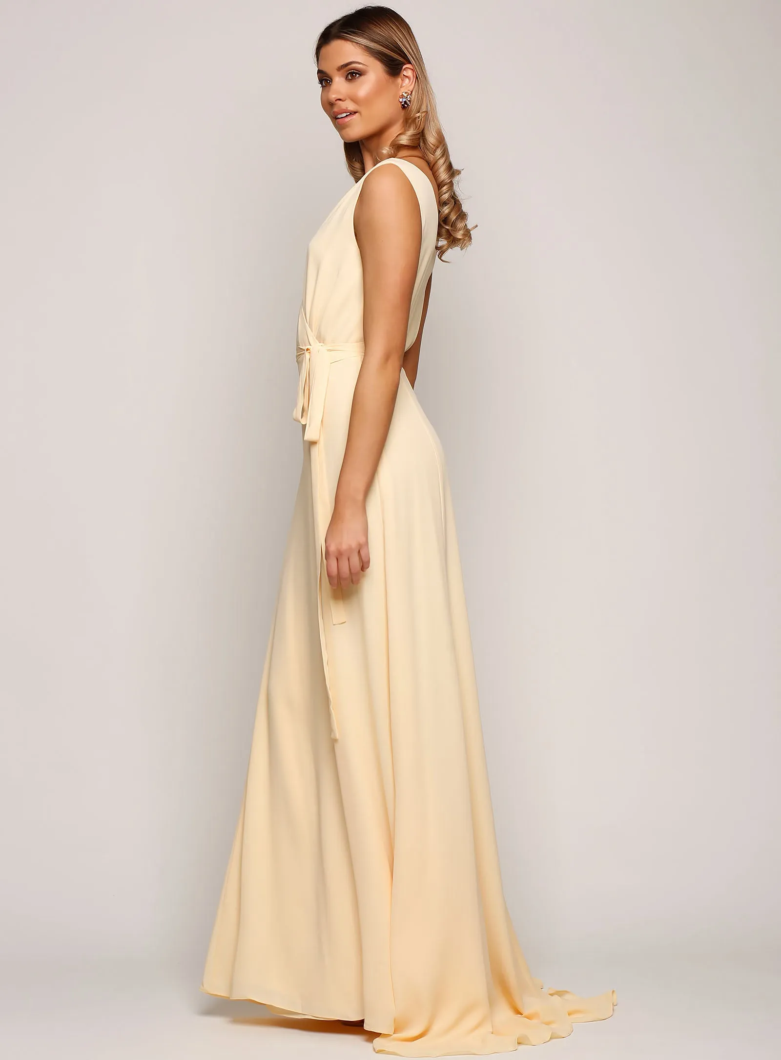Sleeveless Wrap Gown - Deep Purple - Size 6