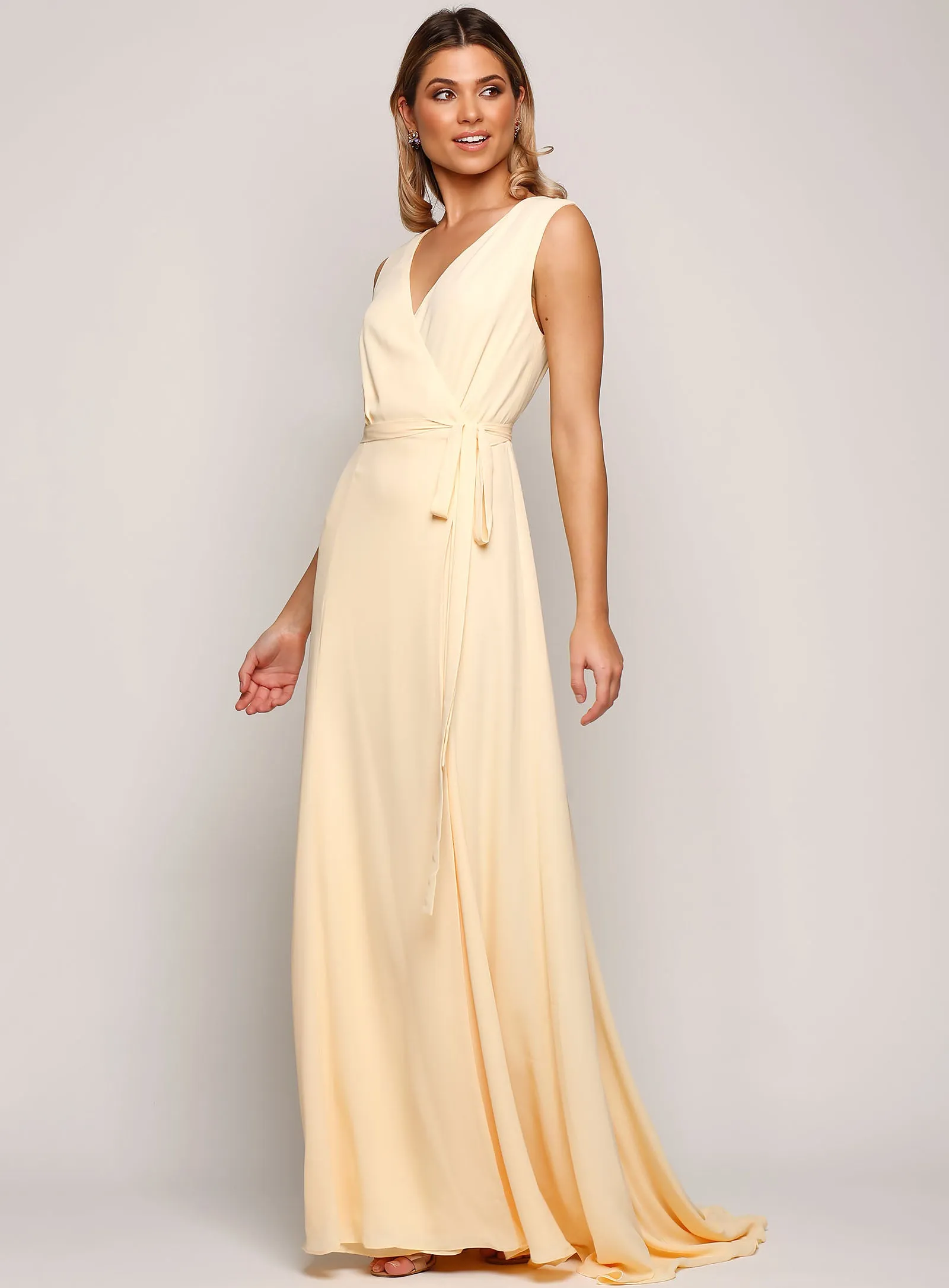Sleeveless Wrap Gown - Deep Purple - Size 6