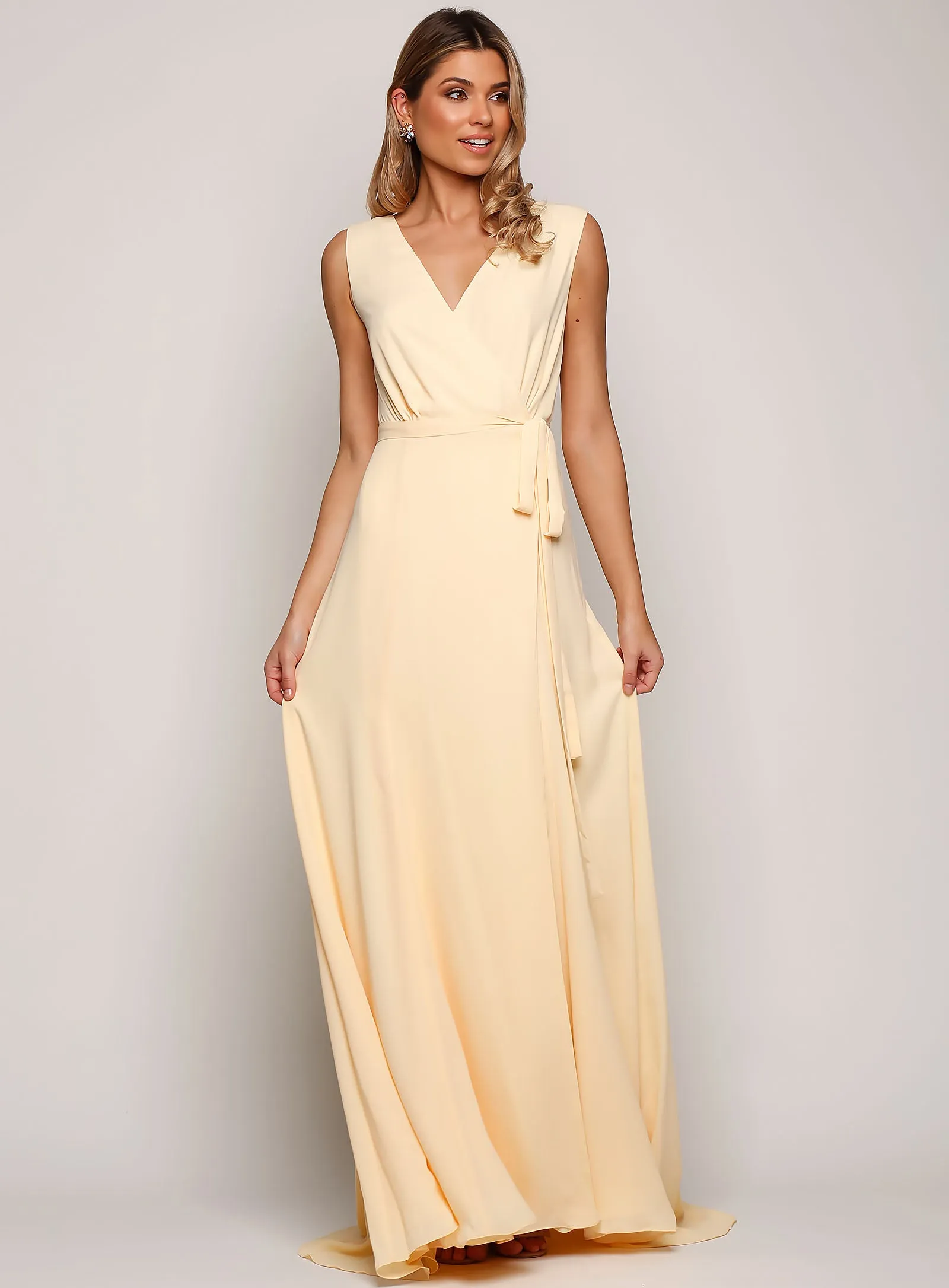 Sleeveless Wrap Gown - Deep Purple - Size 6