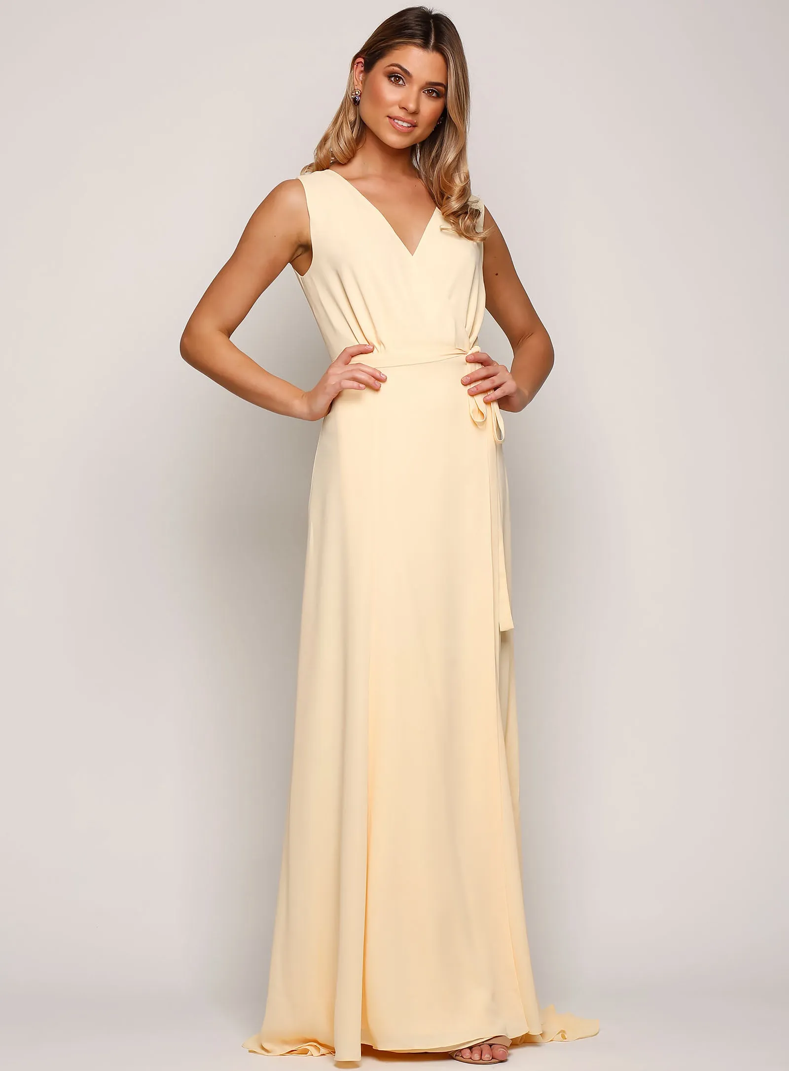 Sleeveless Wrap Gown - Deep Purple - Size 6