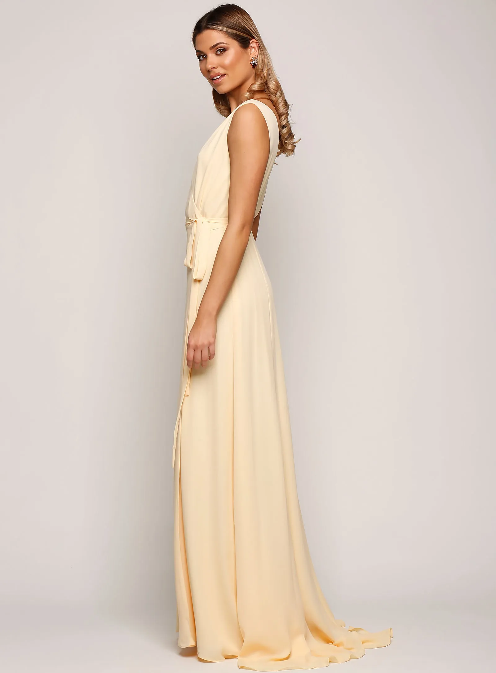 Sleeveless Wrap Gown - Deep Purple - Size 6