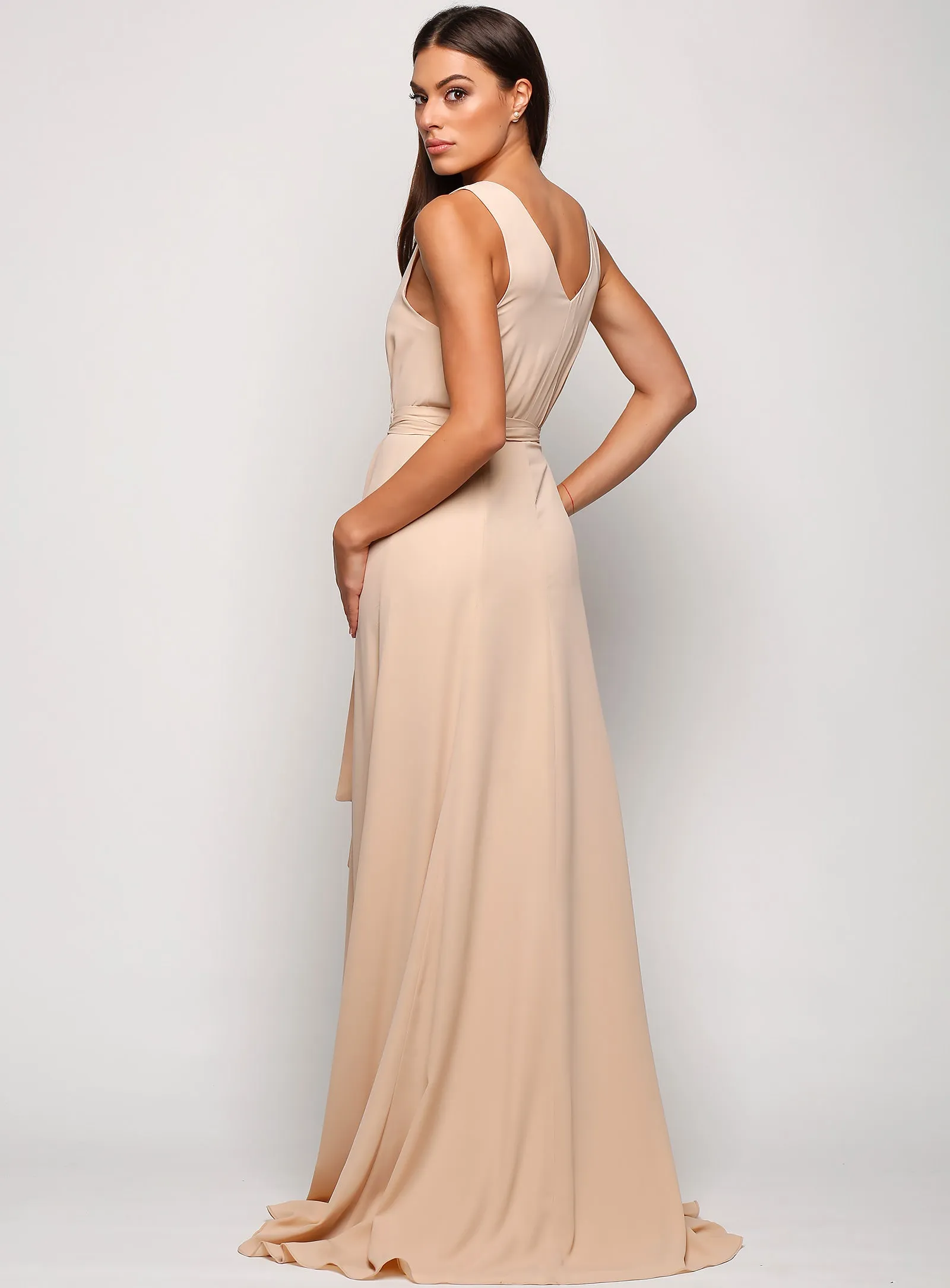 Sleeveless Wrap Gown - Deep Purple - Size 6