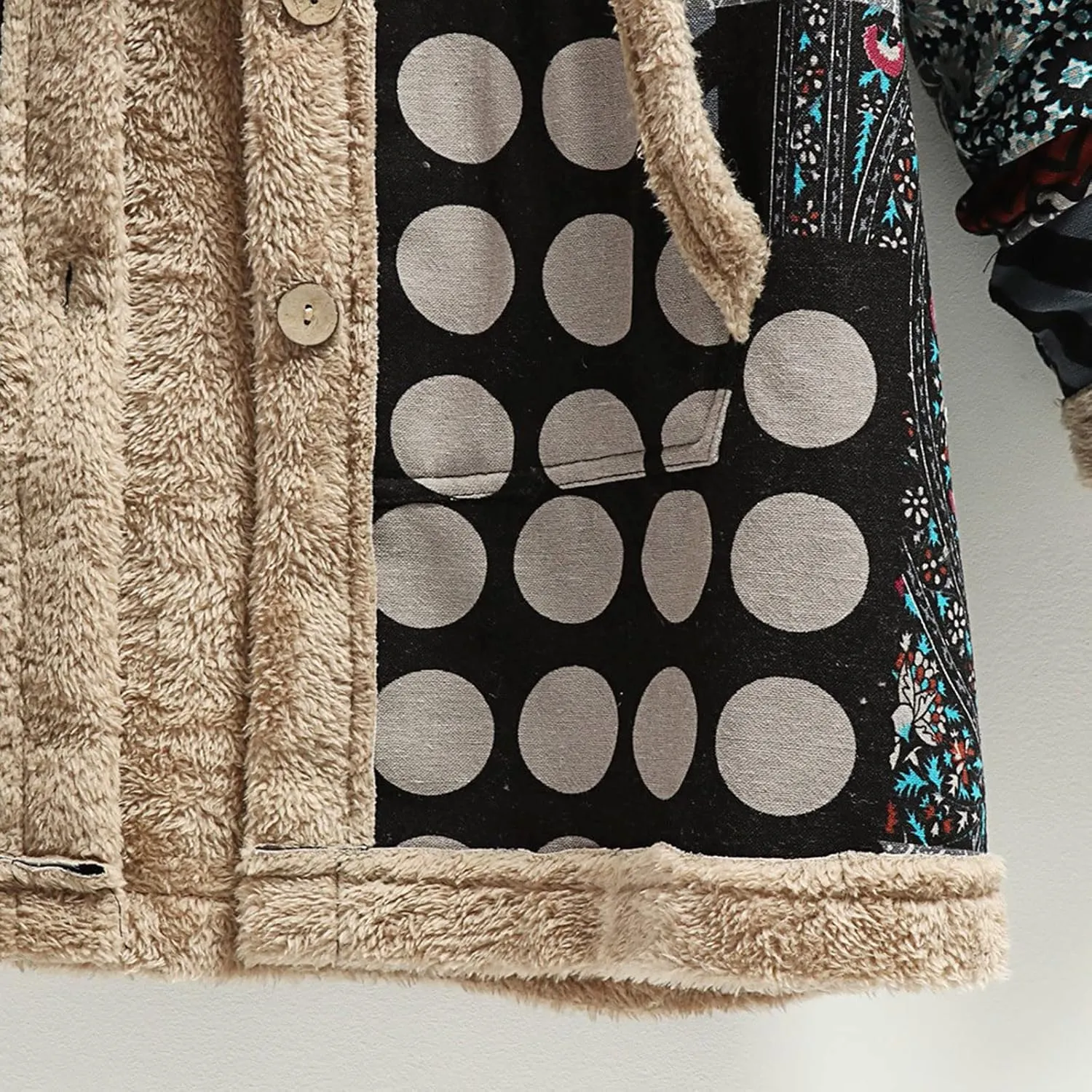 Winter Coats for Women Cotton And Linen Printing Hoodies Fall Winter Fleece Jacket Casual Hooded Sweatshirts Thick