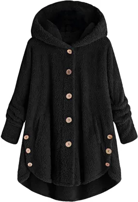 Winter Jackets Women Sherpa Lined Jacket Maternity Winter Coat Plus Size Hooded Sweater Oversized Hoodie