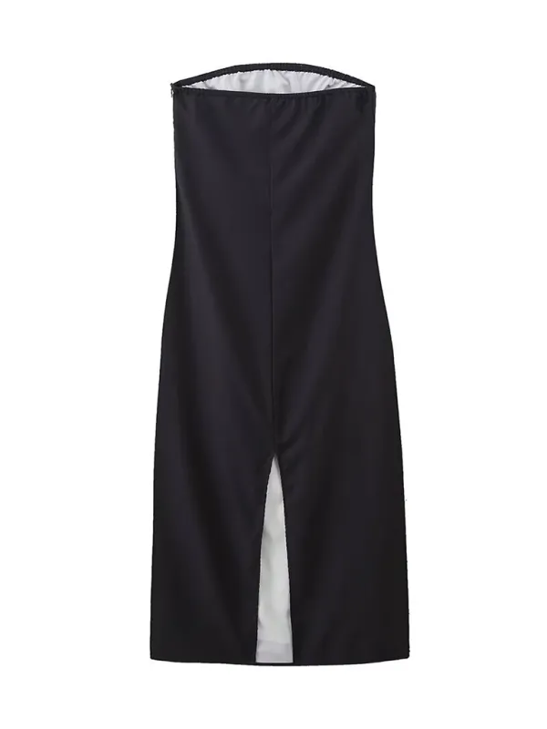 Women's Strapless Tube Dress for Stylish Summer Cruising